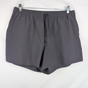Patagonia XL Gray Baggies Shorts Recycled Polyester Drawstring Elastic Waist